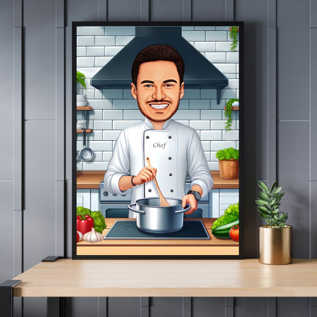 Caricaturi personalizate - Caricatura Bucatar