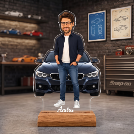 Cadouri personalizate - Caricatură Sofer - Statuetă Personalizată tip Trofeu