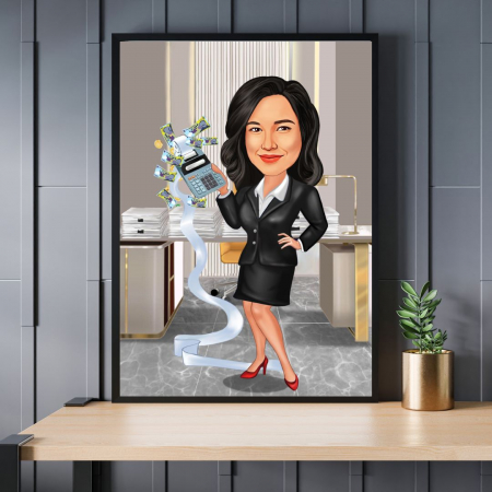 Caricaturi personalizate - Caricatura Contabila