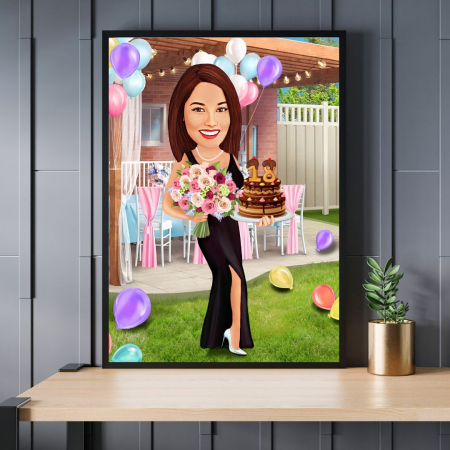 Caricaturi personalizate - Caricatura Happy Birthday