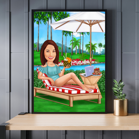 Caricaturi personalizate - Caricatura Vara  - Workaholic