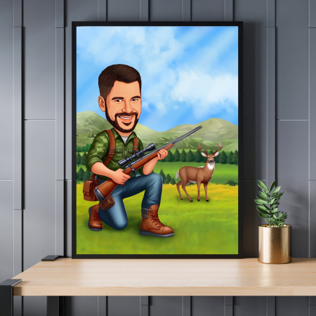 Caricaturi personalizate - Caricatura Vanator
