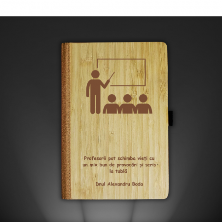 Cadouri personalizate pentru profesori - Caiet elegance personalizat pentru profesor