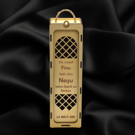 Idei cadouri barbati - Cutie De Vin Personalizata - Pentru Nasu