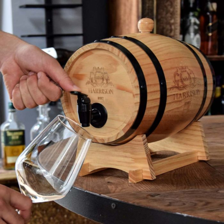 Dozatoare de bauturi - Dispenser butoi din lemn - 3L