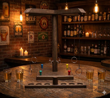 Cadouri haioase - Joc de petrecere Tik Tok Ring Toss - include 4 pahare