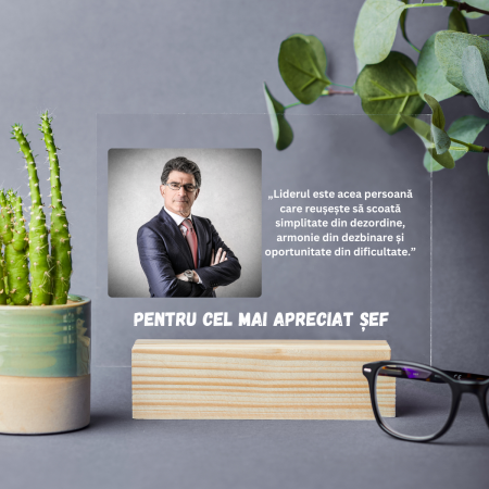 Cadouri pana in 100 RON - Placheta personalizata  pentru Sef