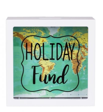 Pusculita Holiday Fund cu harta lumii [2]