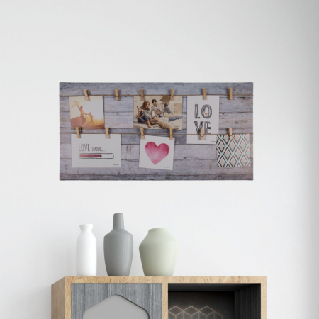 Decoratiuni - Rama foto canvas cu carlige pentru poze (6 poze)