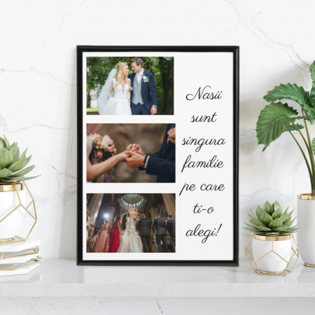 Cadouri pana in 100 RON - Rama foto personalizata pentru Nasi- A4 -