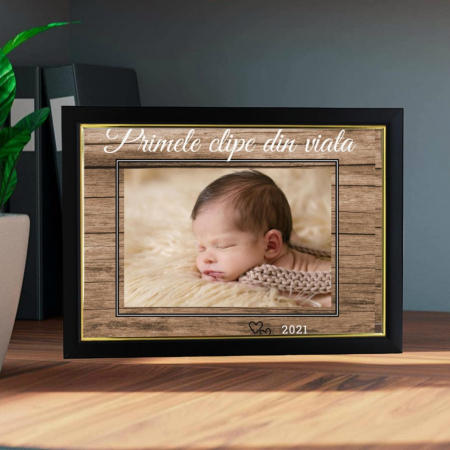 Cadouri pana in 100 RON - Rama foto personalizata 1 poza si text - A4 -