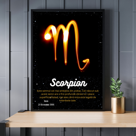 Cadouri pana in 100 RON - Rama foto personalizata Scorpion