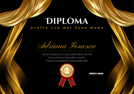 Rama foto personalizata Diploma " Cea mai buna mama " [1]