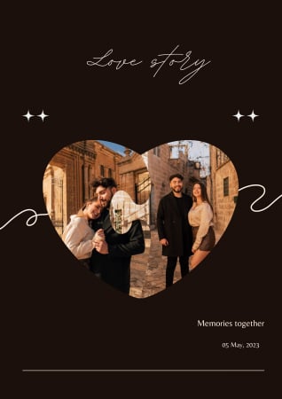Rama foto personalizata Love Story 30x 40 cm - A3 [1]