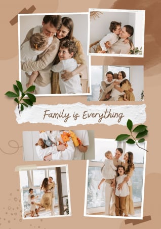 Rama foto personalizata Family 6 poze - 30x 40 cm - A3 [1]