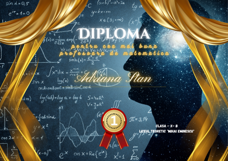Diploma pentru Cea mai buna profesoara de matematica [1]
