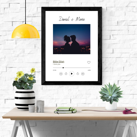 Cadouri pana in 100 RON - Rama foto personalizata Melodia noastra