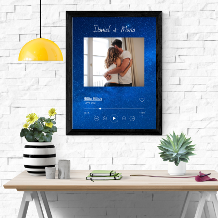 Cadouri pana in 100 RON - Rama foto personalizata Melodia noastra - SKY