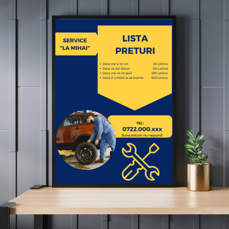 Cadouri pana in 100 RON - Rama foto Mecanic Amuzant