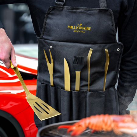 Idei cadouri barbati - Set Accesorii Grătar de Lux "Millionaire BBQ"