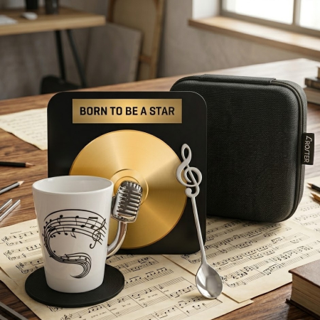 Cadouri pentru femei - Set Cadou "Born to be a Star" – pentru Muzicieni și Pasionați de Muzică