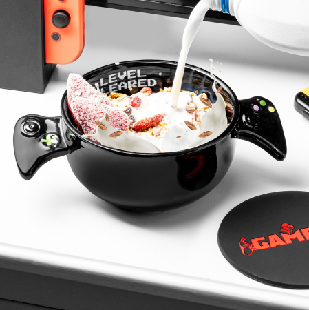 Cadouri pentru barbati - Set cadou Gamer Bol cu suport din silicon