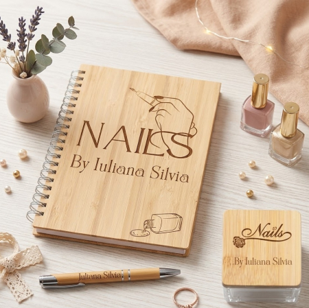 BLACK FRIDAY 2025 - Set Caiet , pix si lumanare  personalizata -Nails by