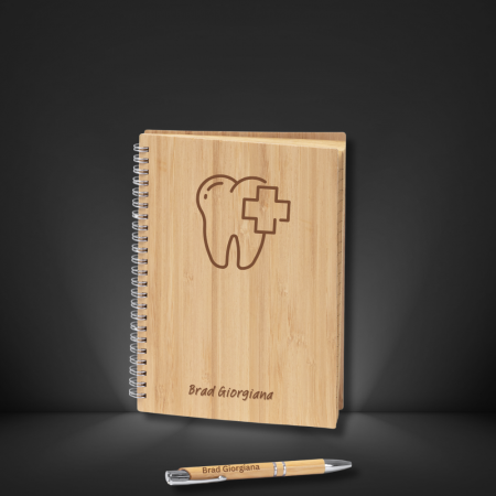 Agende personalizate - Set Caiet si pix personalizat - Dentist