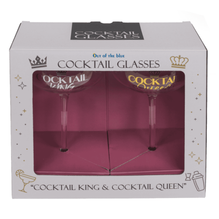 Set de Pahare Elegante pentru Cocktail King & Queen [1]