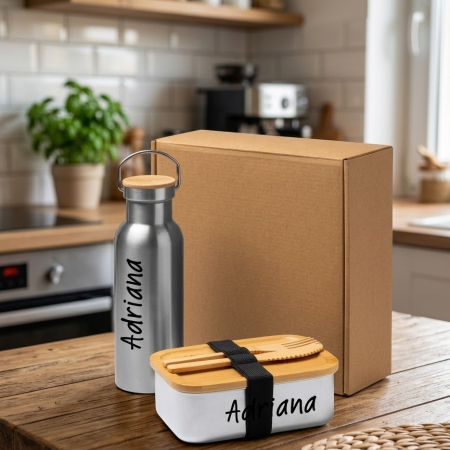 Cadouri personalizate - Set  Eco pentru Prânz Personalizat