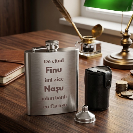 Cadouri Sf. Valentin - Set GENTLEMAN  cu sticluta personalizata  -Pentru Nasu