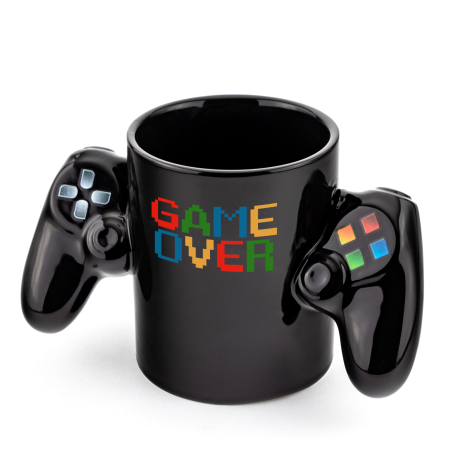 Set pentru Gamer - Cană, suport pentru cană și breloc în formă de controller, într-o husă neagră elegantă. [3]