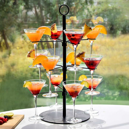 Idei cadouri barbati - Suport pentru 12 pahare de cocktailuri sau sampanie