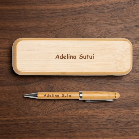 Back to school - Set pix  in cutie din lemn personalizata - nume
