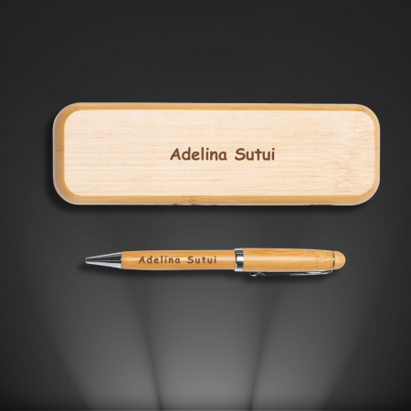 Idei cadouri barbati - Set pix  in cutie din lemn personalizata - nume