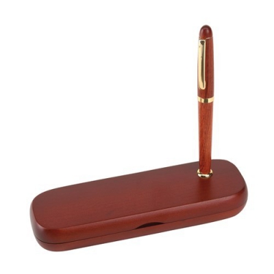 Set pix + stilou in cutie din lemn personalizata - Avocat [4]