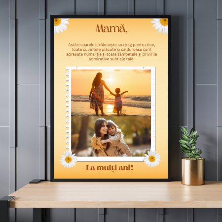 Cadouri pana in 100 RON - Set Rama foto si cana personalizate - Cadou Ziua mamei