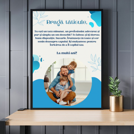 Cadouri pana in 100 RON - Set Rama foto si cana personalizate - Cadou pentru TATA