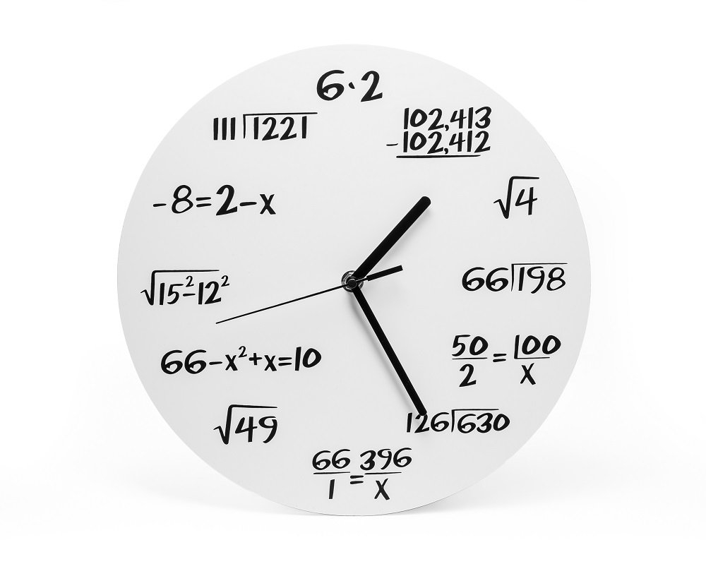 Длина циферблата. Циферблат часов. Математические часы настенные. Часы для математиков. Настенные часы для математики.