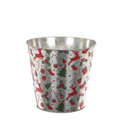 ARTICOLE CRACIUN - Vas zinc Xmas D16
