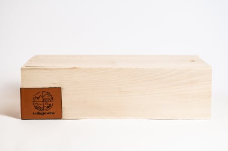 Cutie cadou duplex din lemn natur cu piele [0]