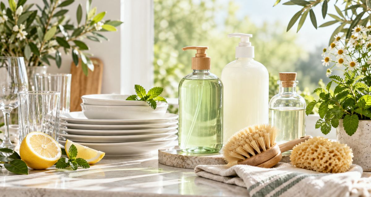 Detergenti ecologici pentru vase: ce alegi pentru degresare, piele sensibila si vesela bebelusului
