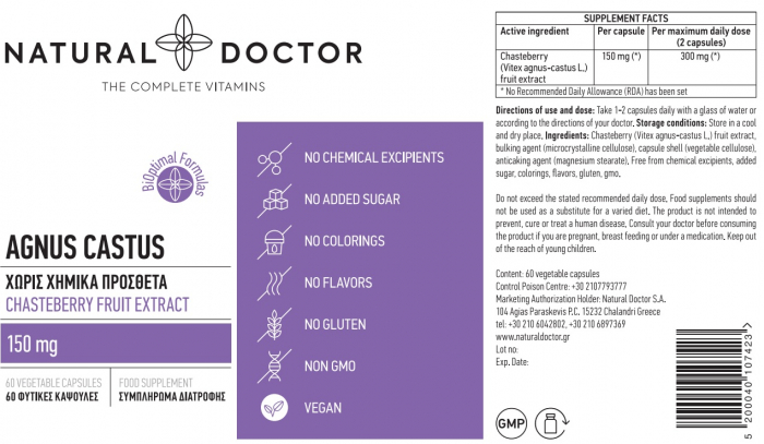 AGNUS CASTUS ameliorarea simptomelor sindromului premenstrual si menopauzei Natural Doctor [2]