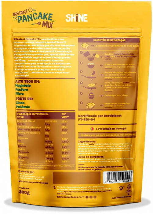 Amestec BIO pentru clatite, cu banane si scortisoara Shine [2]