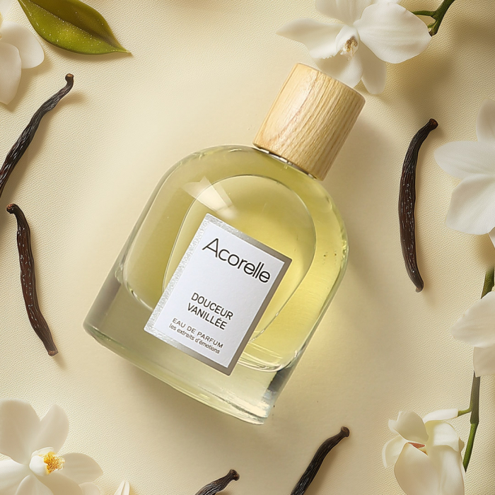 Apa parfum BIO Doucer Vanillee(calmant), cu uleiuri esentiale de ylang ylang si benzoina Acorelle [4]