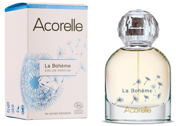 Apa parfum BIO La Boheme, cu uleiuri esentiale de ylang ylang, davana, petit grain Acorelle [1]