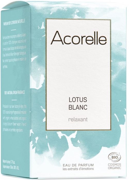 Apa parfum BIO Lotus Blanc(relaxant), cu uleiuri esentiale relaxante de mandarina si menta Acorelle [3]