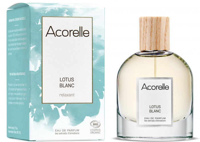 Apa parfum BIO Lotus Blanc(relaxant), cu uleiuri esentiale relaxante de mandarina si menta Acorelle [1]