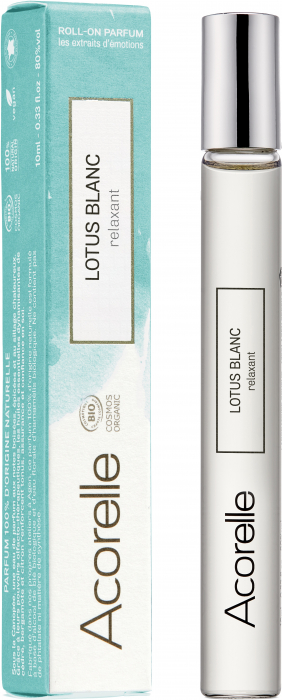 Apa parfum BIO Lotus Blanc, cu uleiuri esentiale relaxante de mandarina si menta(roll on) Acorelle [3]