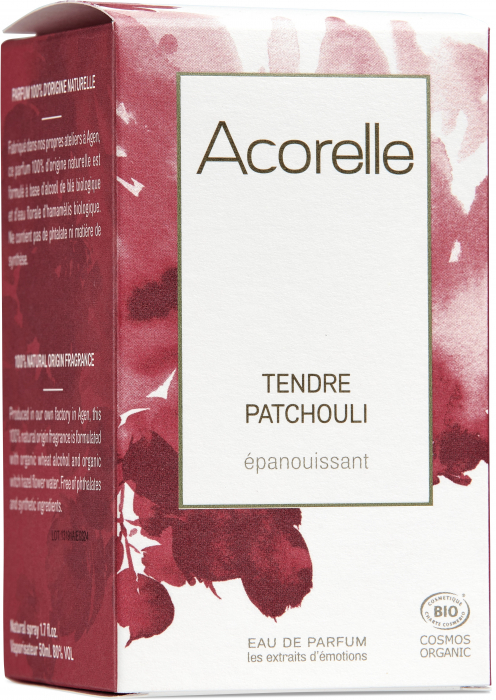 Apa parfum BIO Tendre Patchouli(reconfortant), cu uleiuri esentiale de cistus, patchouli, lemn de cedru Acorelle [3]